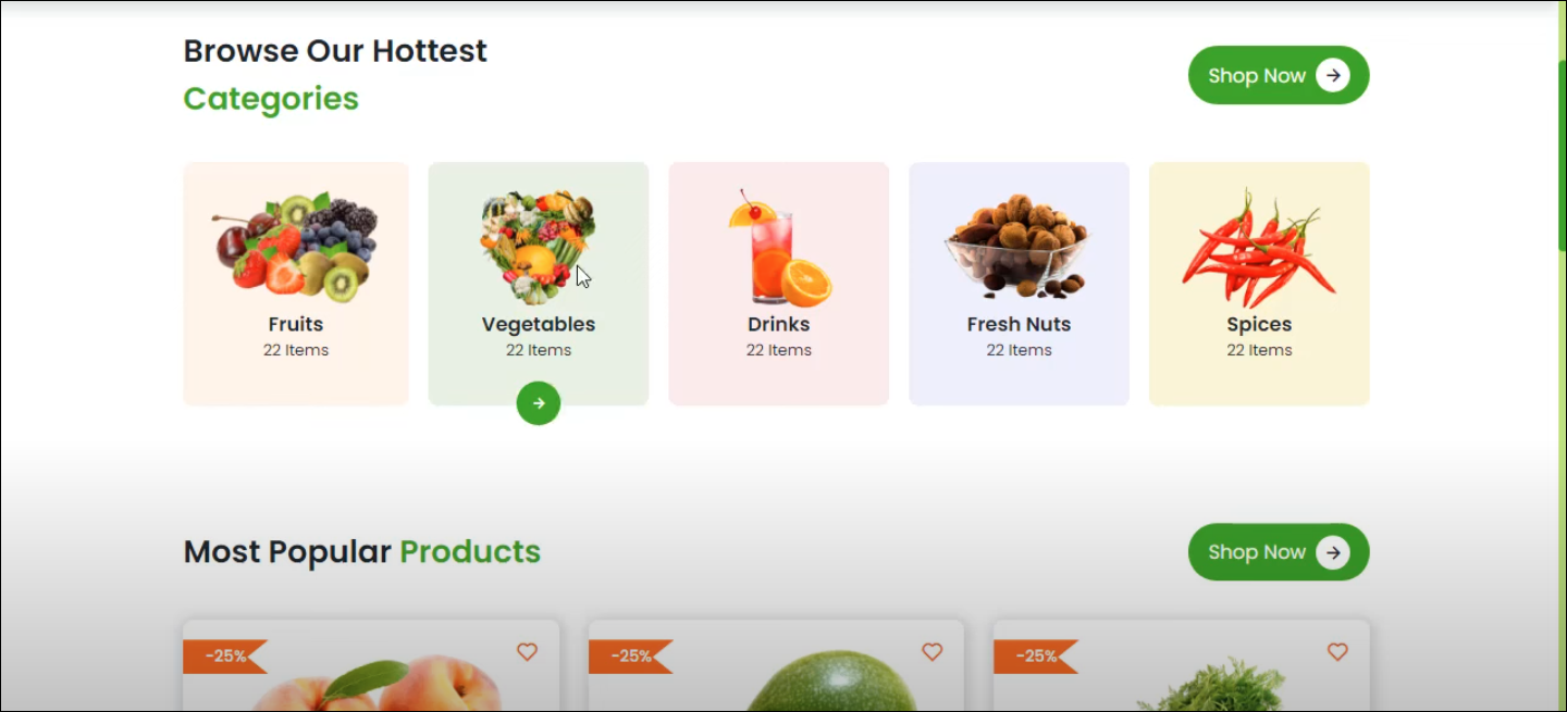 Sou9na Fruits and Vegetables Website Preview